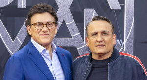 18 July 2022, Berlin: Anthony Russo (l-r) and Joe Russo arrive at the special screening of Netflix's film "The Gray Man." Photo: Monika Skolimowska/dpa (Photo by Monika Skolimowska/picture alliance via Getty Images)